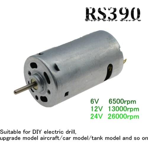 RS 390 Strong power torque+speed 12V 13000rpm Strong magnetic carbon brush DIY drill/ Car model