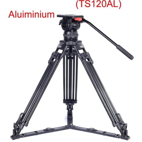 TERIS TS120AL TRIX TX-V15L aluminium Tripod TERIS TS120CF TRIX TX-V15T Carbon fiber Kit with Fluid Head Load 15KG DSLR Tripod