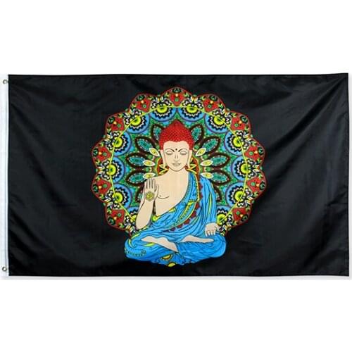 PODIUM 90x150cm Bodhisattva Buddha Buddhist Idol Peace Safety Flag