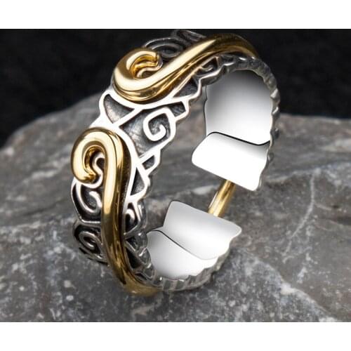Vintage Monkey King Tightening spell Silver rings for lovers Vintage Punk fashion jewelry mygrillz