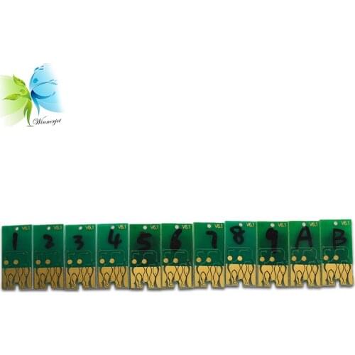 WINNERJET 3 sets/lot 11 Colors 350ml Reset Chip For Epson 7900 9900 Ink Cartridge Chip