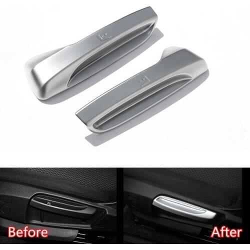 YAQUICKA 2Pcs/set Car Interior Seat Adjust Button Switch Cover Trim Styling Bezel For BMW 2 Series F45 F46 218i 2015-2017