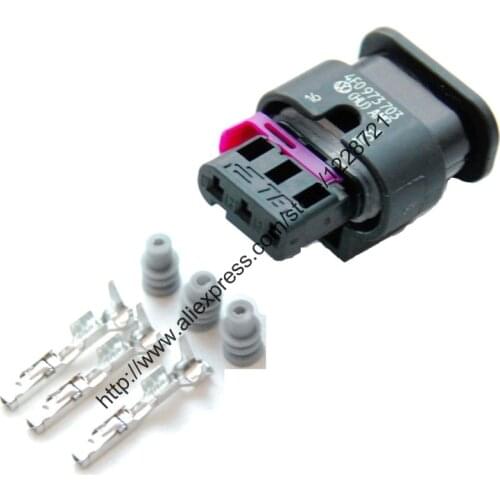 10Sets/lot VAG 3pin automotive wire connector plug 4F0973703 for Automobile Reversing AUDI VW LEAR Golf Jetta Volkswagen Touareg
