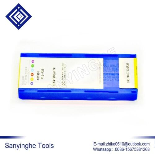 Free shipping high quality sanyinghe 10pcs/lots SEKN1203AFTN YBC301 cnc carbide milling insert