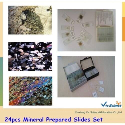 24pcs Mineral Prepared Slides Set