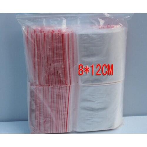 3000pcs 8x12cm pe transparent travel gift packaging bags plastic bag for necklace/jewelry diy custom ziplock clear self seal bag