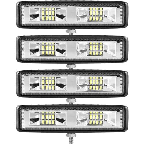 4pcs Led bar 18w 30w 48w 54w led light bar 4x4 accessories off road for ATV UTV led offroad 12V 24V Spot&Flood light Fog light