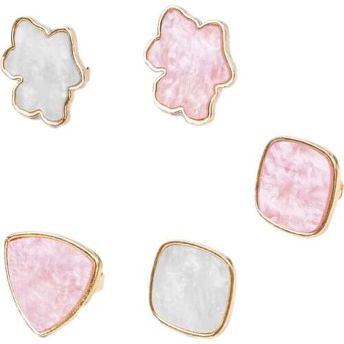 5Pc Resin Color Nail Art Ring Palette Eyelash Glue Adhesive Pallet Eyelash Extension Nail Art Palette Tools