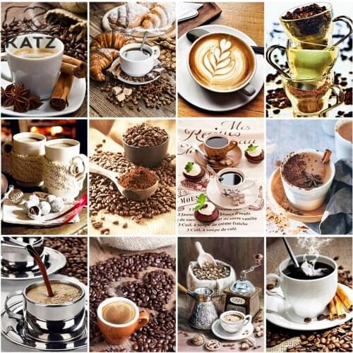 Coffee Shop Diamond Painting Drink Afternoon Tea Embroidery Crossing 5D Diy Diamond Mosaic Art Gift Cross Stitch Home Decoration