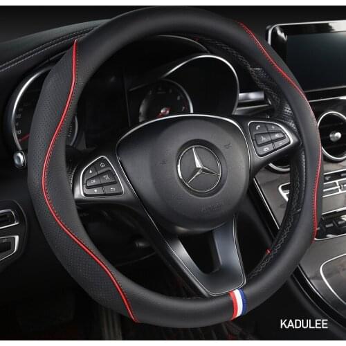 KADULEE Microfiber Leather Car Steering Wheel Cover For Lexus is250 rx300 rx330 rx 350 gx470 nx rx ct200h gs300 gs