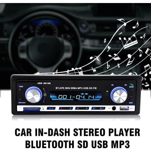 1Din Car Stereo Multimedia Player Bluetooth SD USB MP3 FM Good Stability Lossless Music Auto Handsfree Radio Receiver Audio