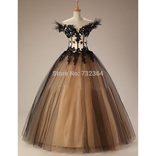 Black veil embroidery vintage medieval dress sissi princess Medieval Renaissance Gown queen Costume Victorian / Belle ball