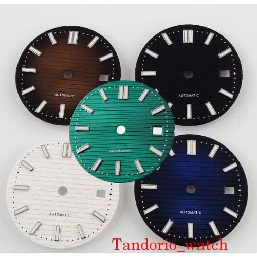 Four Colors BLIGER Brand 29.8mm Watch Dial With Date Window fit MIYOTA Automatic Movement