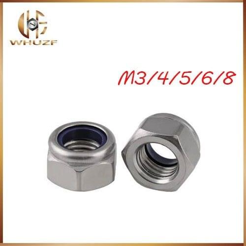 DIN985 M3 M4 M5 M6 M8 galvanized self-locking nut nylon lock nut locknut slip nut