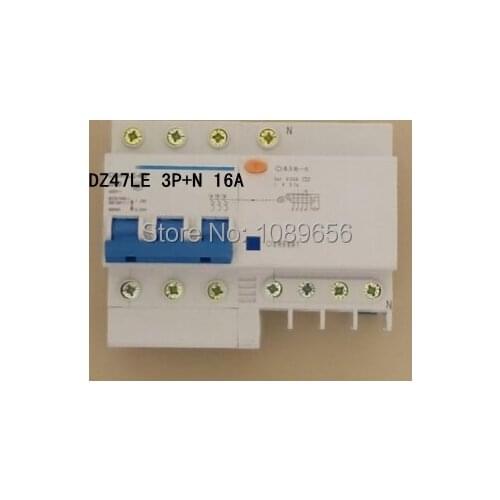 DZ47LE 3P+N 16A Residual current Circuit breaker with over current protection RCBO C type