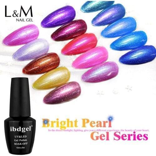 6 pcs ibdgel Bright Pearl Gel Nail Polish 15ml Stunning Shell Mermaid Shimmer Gellak Nail Polish Varnish Long Lasting Manicure