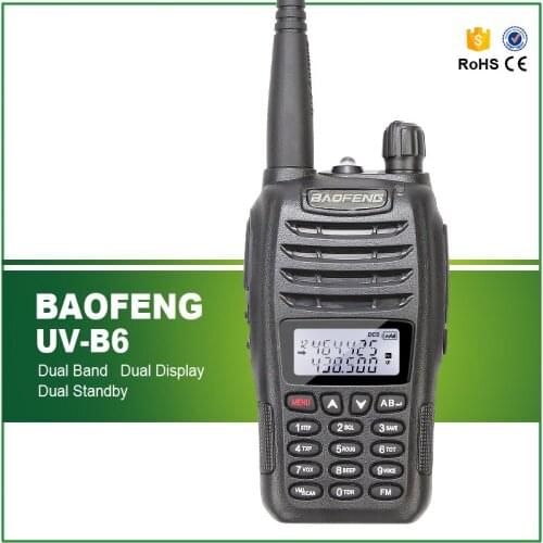 Hot Sell Original Dual Band Baofeng UV-B6 Walkie Talkie 2000MAH Battery 99 Channels VHF UHF Two Way Radio