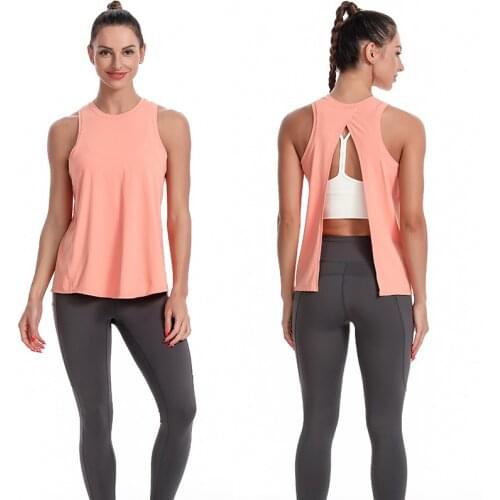 Womens Workout Vest Sport Tank Tops For Gym Clothes Quick Dry Athletic Fitness Running Sleeveless T-Shirts Workout