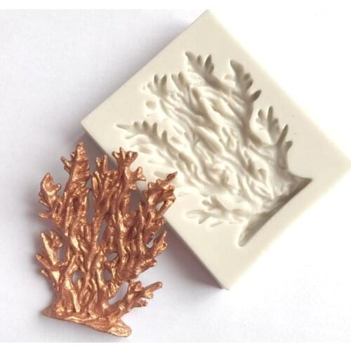 Sea Coral Shape Silicone Mold Fondant Mold Cake Decorating Tools Chocolate Mold Color Random