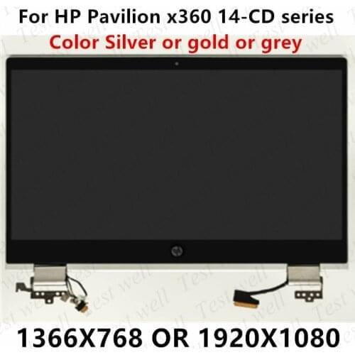 Original for HP Pavilion x360 14-CD 14M-CD0001DX Touch Screen Digitizer Complete Assembly Full Top half set FHD or HD