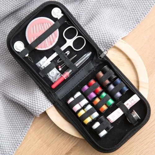 OTHERHOUSE Portable Sewing Kit Travel Sewing Box Needle Thread Scissor Storage Bag Box Multi-functional Home Sewing Tools