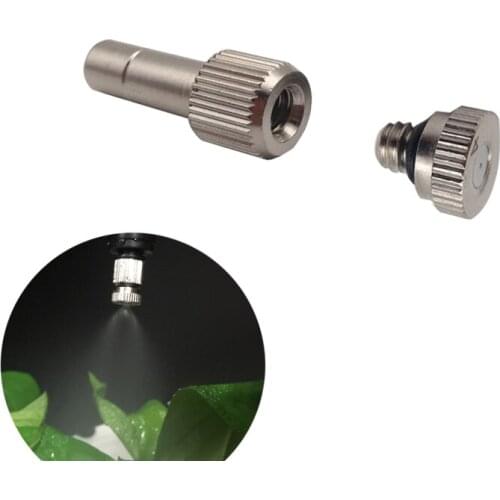 Patio Mist Sprayer 1/4 inch (6.35mm) Fast Connection Slip Lock Brass Misting Nozzles with Anti-drip function