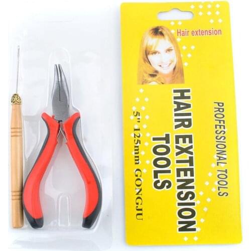 Pliers and Pulling Needle Hair Extensions Pliers Professional Hair Extension Tools+ Free Shipping
