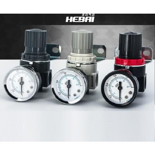 AR2000 Pneumatic Air Pressure Control Valve Adjustable Pressure Reducing Valve Air Pressure Gauge Air Compressor