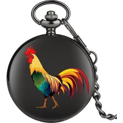 Accept Personalized Custom Quartz Pocket Watch Chain Clock Retro Black Smooth Fob Watches for Men Women Children Dropshipping