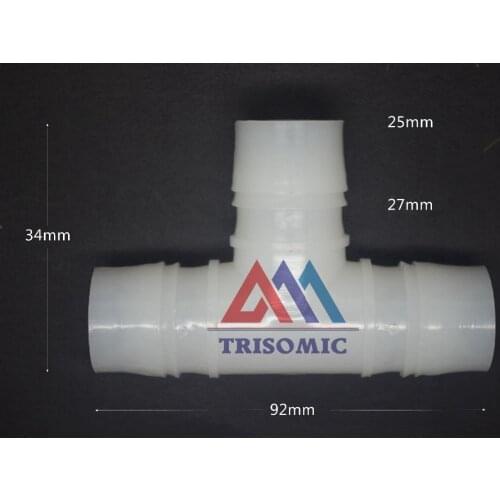 25mm T tpye equant Connector Equal Tube Joiner Material PE Plastic Fitting Fish Tank Airline Aquarium