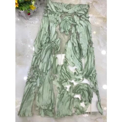 Wedding Dress Lace Fabric Applique Embroidery Craft French Tulle Sewing High-End Skirt Suspenders Childrens Clothing 5 Yards