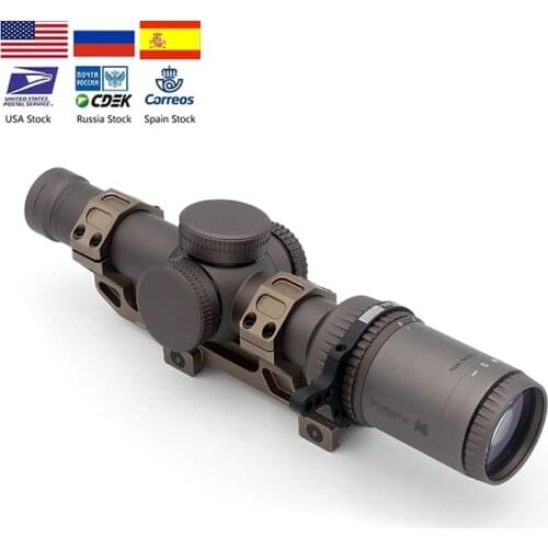 1-6X24mm LPVO Tactical Optical Sniper Riflescope Long Eye Relief Rifle Scope Shotgun Sight Pistola Aria Compressa Hunting
