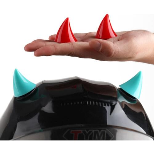 2PCS Motorcycle Helmet Cute Corner Rubber Horn Decoration Motocross Full Face Off Road Helmet Decoration Moto Car Accessories