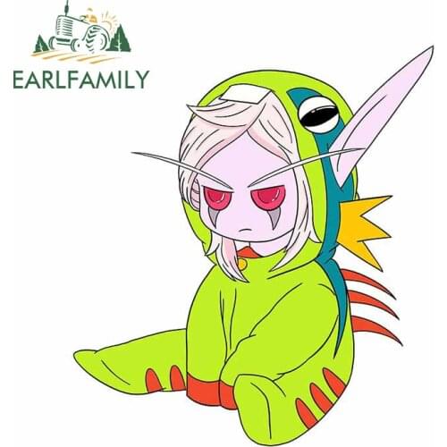 EARLFAMILY 13cm x 11.5cm For Murloc Sylvanas 3D Vinyl Car Stickers Creative Air Conditioner Decal Waterproof Graffiti Graphics