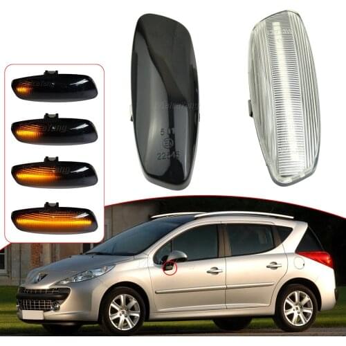 High Quality LED Dynamic Sequential Flashing Turn Signal Light For Peugeot 207 308 3008 5008 RCZ Partner Citroen C3 C4 C5 DS3 DS