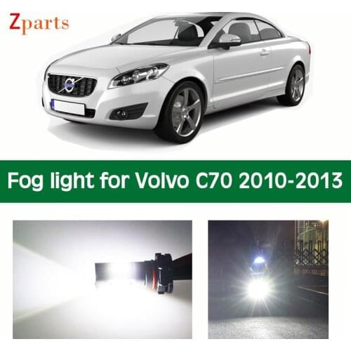 1 Pair LED Fog Light For Volvo C70 2010 - 2013 Foglamp Bulb Ice Lamp Blue White Yellow Red Daytime Running Lights 12V 6000K