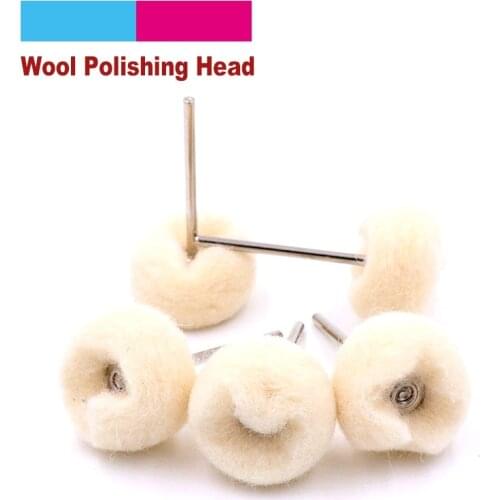 10pcs 2.35/3mm Shank Wool Polishing Brush Grinding Buffing Wheel Grinder Brushes For Dremel Drill Rotary Tool Accessories