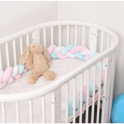 2/3m Room Decor Infant Knot Braided Bed Bumper In Crib Baby Bed Bumper Protector for Newborn Baby Pillow Cushion Cot