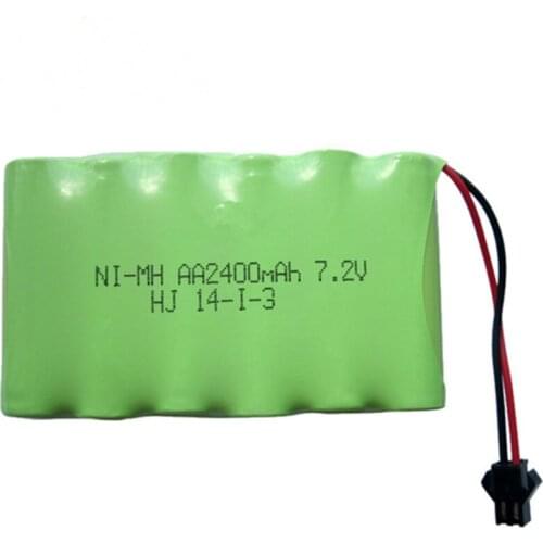 2pack 2400mah 7.2v rechargeable pack battery nimh 7.2v / aa nimh battery ni-mh 7.2v for Remote control electric toy tool boat