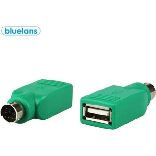 2Pcs USB Female To PS2 Male Adapter Plug And Play Convenient To Useconverter For Keyboard And Mouse With PS2 Interface