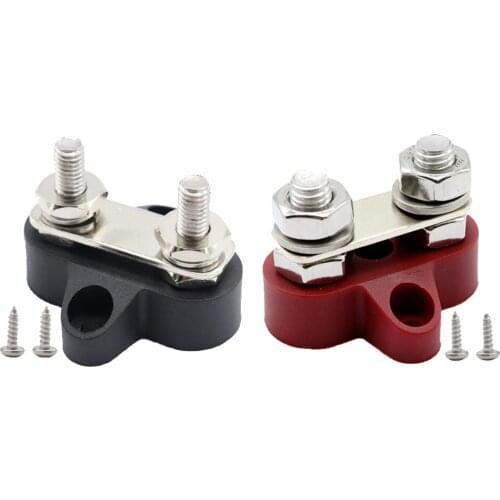2x Marine Boat 48V M8 (5/16')+M6 (1/4') Terminal Distribution Studs Block