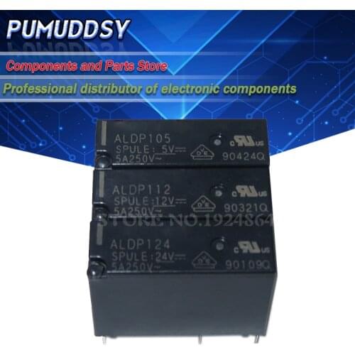 5PCS Relay ALDP105 ALDP112 ALDP124 5V 12V 24V 5A 250V DIP4 New and