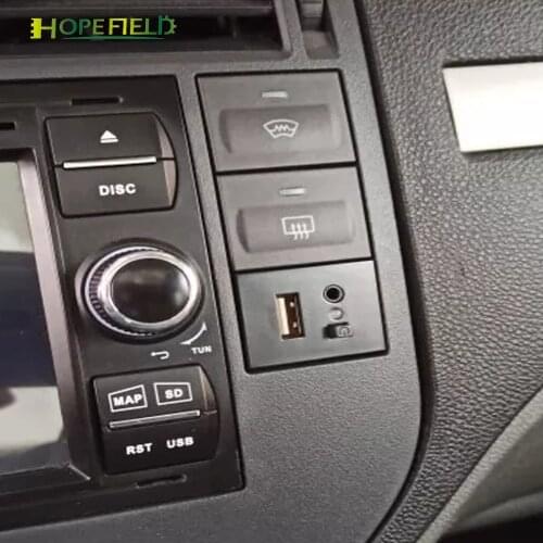 For Ford Focus MK2 USB/AUX Slot interfaces Plug Button + Cable Interface With Mini USB Cable Adapter Accessories