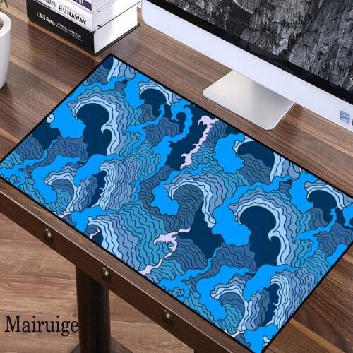 80x40 Tide Seawater Large Mouse Pad XXL Laptop Desk Mat Gamer Computer Table Pad Gaming Accessories Dota/csgo Non-slip Mousepad
