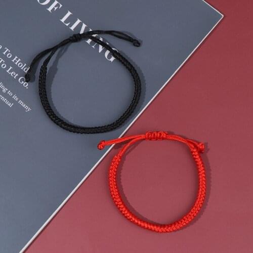 Red Rope Lucky Weave Bracelet Women Men Hand-knitted Stretch Charm Tibetan Braided Bracelets Friendship Bracelets Best Gifts