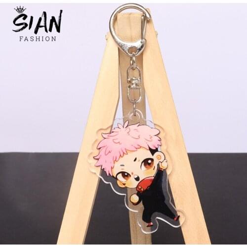 Anime Jujutsu Kaisen Cosplay Keychain Yuji Itadori Gojo Satoru Fushiguro Megumi Cartoon Character Pendant Key Ring Trinket Gifts