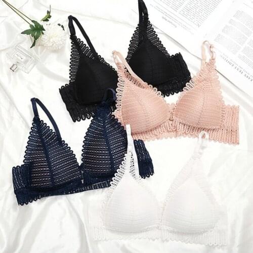 Sexy Lace Bra Wireless Bras Bohemia Womens Underwear Lace Lingerie Push Up Bras Adjusted Plus Size Bralette Underwear Girls