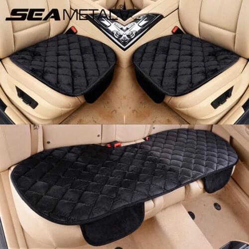 Car Seat Cover Winter Warm Velvet Universal Automobile Seat Covers Cushion Front Rear Chair Protector Seat Pad Mats Accessories