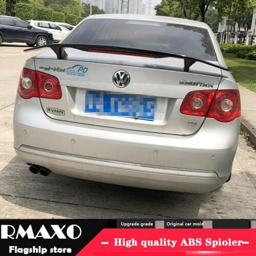 For J etta Spoiler 2006-2019 Volkswagen J etta TF High Quality Spoiler ABS Material Car Rear Wing Primer Color Rear Spoiler