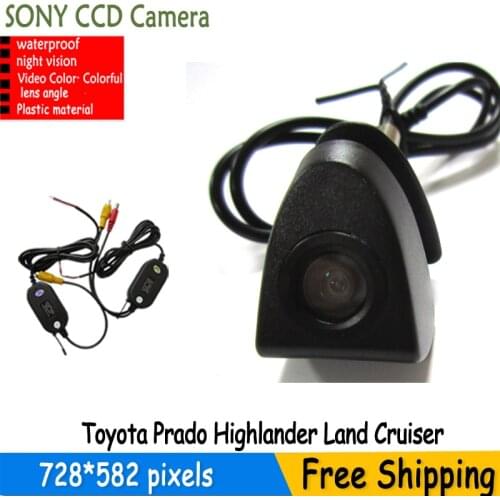 FUWAYDA wireless HD ccd Car Front View Logo Camera For Toyota Prado Highlander Land Cruis 4 runner camry ... Waterproof IP68